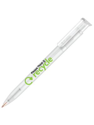 Plastic Printed logo Pen Absolute Frost Retractable Pens with ink colour black